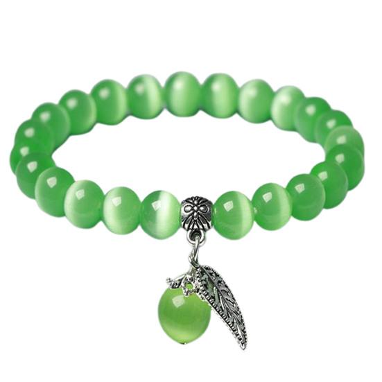 Женский браслет в этническом стиле, гладкая эластичная веревка, полировка ручной работы, украшение, привлекательные опаловые бусины