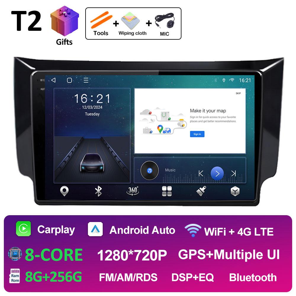 DSP Стерео Беспроводной Carplay Для Nissan Sylphy B17 Sentra 12 2012 2013 2014 2015 - 2018 WIFI Авто Аудио Видео Мультимедийный Плеер BT