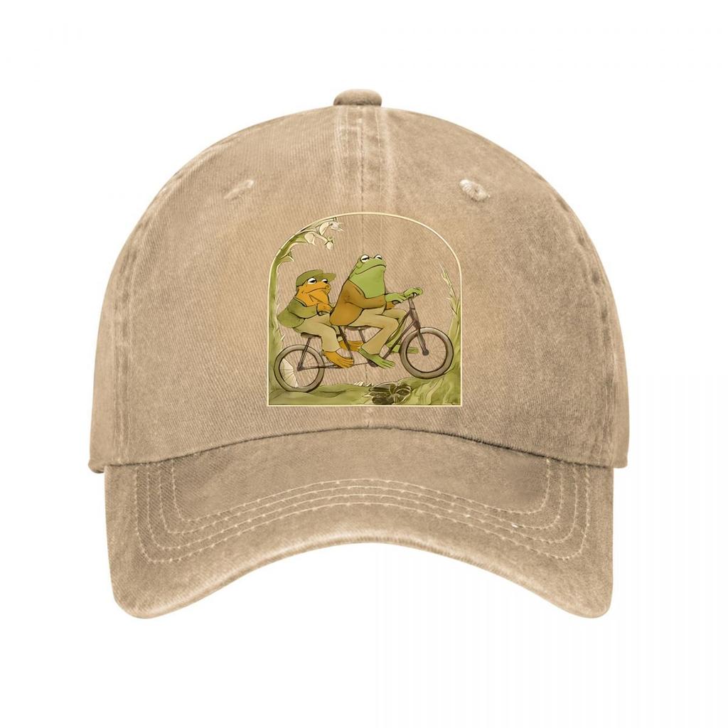Vintage Velvet Cap Frogs Riding Bike Casual Outdoor Hat New Vintage Washed Cotton Baseball Cap Parent Kids Sun Hats