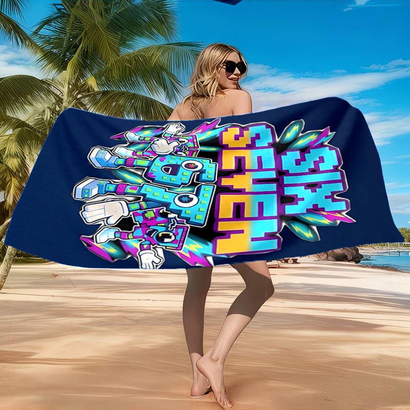 Space Adventure With Six Seven 67 Beach Towel, Quick-drying, Easy to Care for, Suitable for Both Fitness and Beach Vacations,Sports Essential