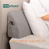 1 шт. наполнитель щелей для кровати, клиновидная подушка для изголовья кровати, наполнитель щелей для матраса из пеноматериала с эффектом памяти с 2 боковыми большими карманами