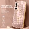 For Samsung Galaxy A05s 4G Phone Case Carbon Fiber Textured Electroplated TPU Back Cover