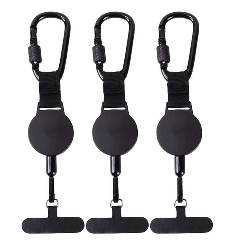 Retractable Anti Theft Smartphone Lanyard Safety Strap Practical Pull-Reel Mobile Phone Lanyard with Carabiner for Outdoor Sport