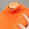 Men's High Neck Knit Sweater - Warm Solid Color Pullover for Middle-aged and Young Men