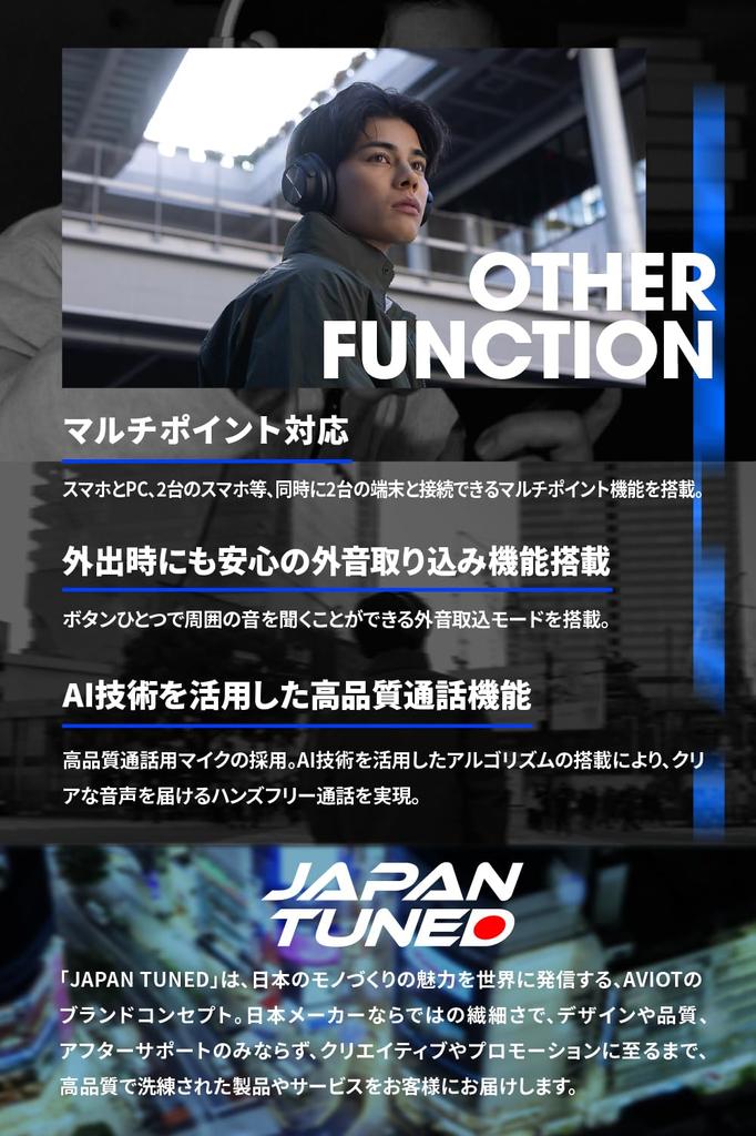 Адаптивное гибридное шумоподавление AVIOT. Совместимость с высокодышащим уретановым проводным и двойным внешним звукопоглощающим устройством WA-V1.