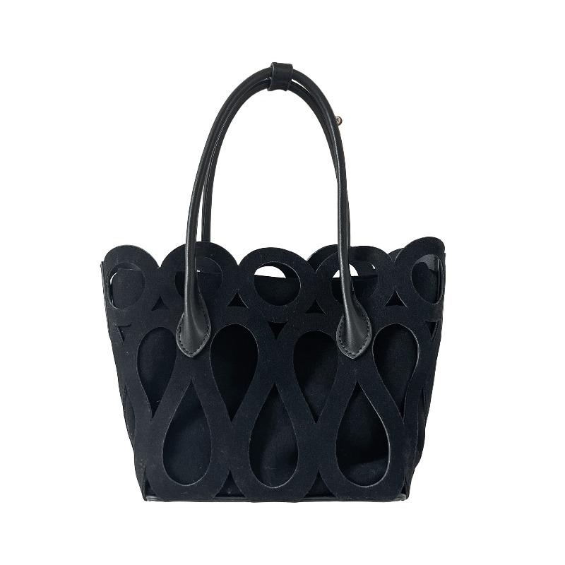 Ретро полая замшевая сумка осень и зима новая сумка-тоут в виде овощной корзины креативная нишевая трендовая сумочка