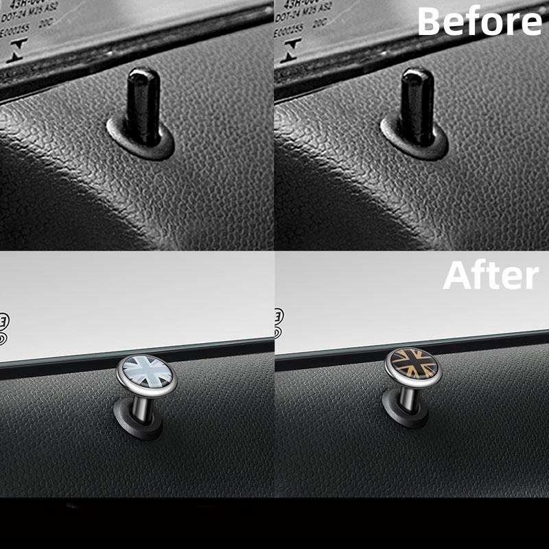 2Pcs Car Door Safety Metal Bolt Door Lock Button Pin Decor For d333 COOPER S One JCW F53 F54 F55 F56 F60 R50 R55 R56 R57 R60 R61 333d