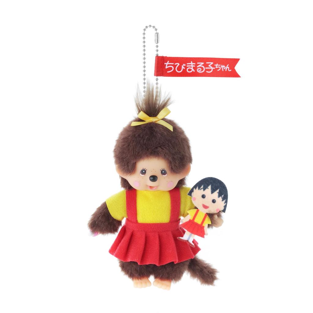 Sekiguchi Мончичи Мобильная подвеска Monchhichi x Чиби Маруко-тян 205974 В16 x Ш10 x Г5.5см