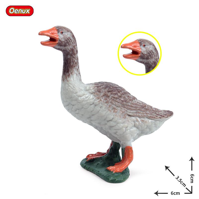 Oenux Модель Домашней Птицы Симуляция Гусь Лебедь Стая Утки Статуэтки Фермерских Животных Миниатюрная Фигурка Образование Детская Игрушка