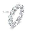 5mm D Color Moissanite Row Ring 925 Silver Diamond Wedding Band Rings For Women Certified Fine Jewelry Gift Houtros