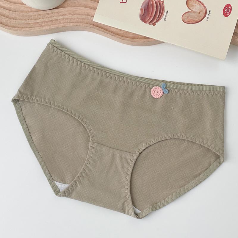 Женские брюки из чистого хлопка с высокой талией, бесшовные дышащие модные, стерильные простые трусы