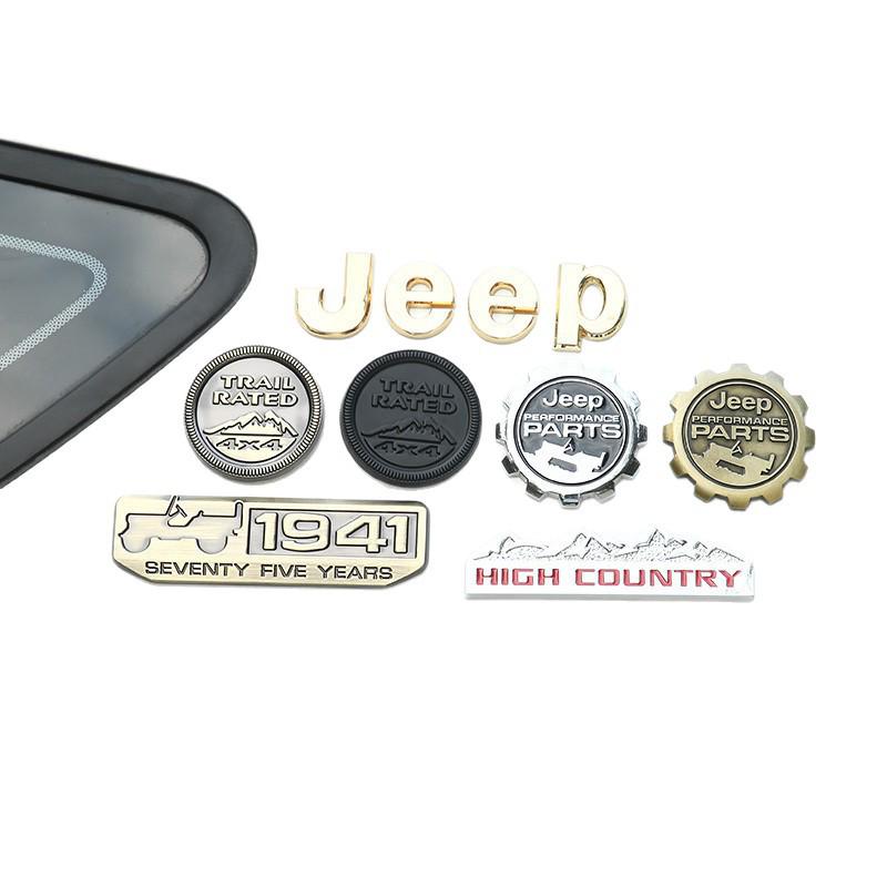Эмблемы автомобилей Jeep: Металлические передние и задние наклейки для Wrangler, Grand Cherokee, Compass, Renegade