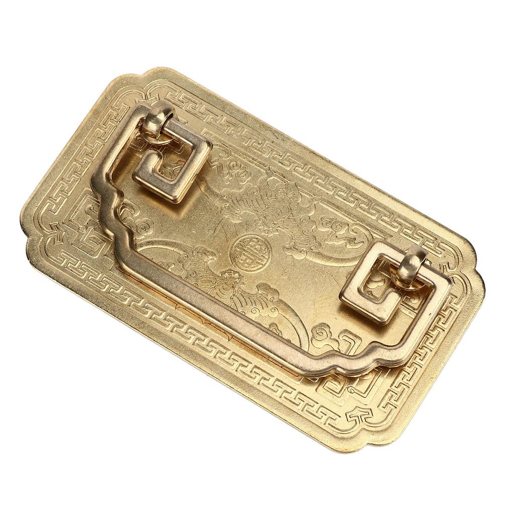 Antique Drawer Handle Tetragonal Bat Handle Antique Chinese Retro Style Drawer Pulls with 2 Screws