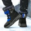 Children Warm Snow Boots Kids Winter Cotton Shoes Non-slip Snow Outdoor Warm Plush Boots High Top Warm Furry Footwear Waterproof Warm Sneakers