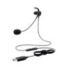 Elecom Headset with Microphone Arm USB Inner Ear Wired Single Ear Black HS-EP16UBK