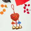 Spring Festival Wind Chimes Sachet Car Pendant Vibrant Color Embroidery Pattern Metal Bell Wind Chimes Hanging Decor