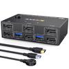 AA58 KCEVE KVM-переключатель для двух мониторов DisplayPort, 4 USB 3.0 для 2 компьютеров, 2 входа / 2 выхода DP 1.4 KVM-переключатель