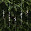 5Pcs Transparent Christmas Ice Pendants Simulated Fake Ice Bar Frost Spike Pendant  Festival Favors