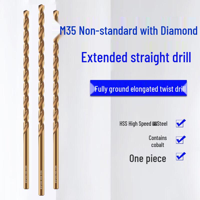 TG M35 Cobalt Straight Shank Extended Twist Drill Bit