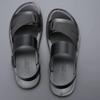 Sandals Men Leather Luxury Brand 2024 Fashion Designer Slippers Summer Beach Soft Leather Casual Outdoor Sandals for Men