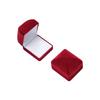1Pc Jewelry Case Solid Color Wedding Fashion Velvet Storage Organizer Showcase Ring Box Engagement Gift