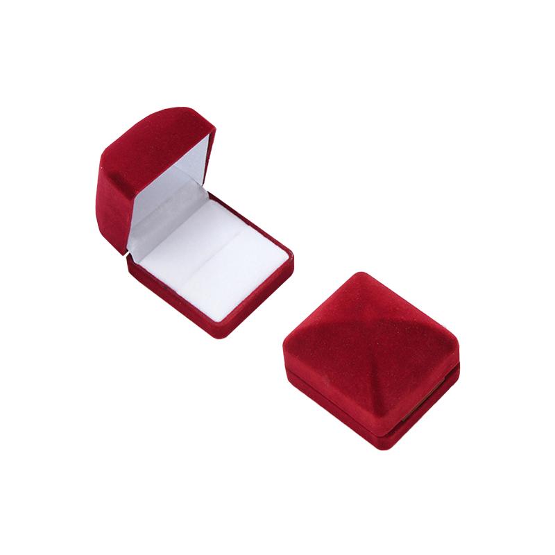 1Pc Jewelry Case Solid Color Wedding Fashion Velvet Storage Organizer Showcase Ring Box Engagement Gift
