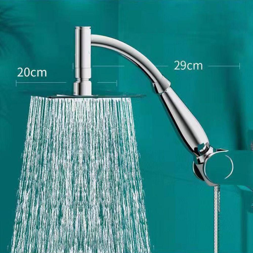 Large Rainfall Shower Head Square Curved Shower Extension Shower Head Extender  Outer Diameter 20mm