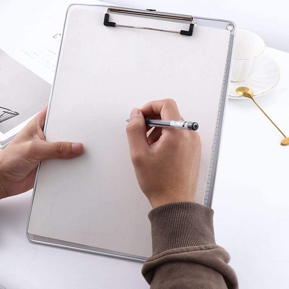Storage File Folder Aluminum Zinc Zinc Alloy Writing Board Clip A4 Document Holder Clipboard Writing Pads