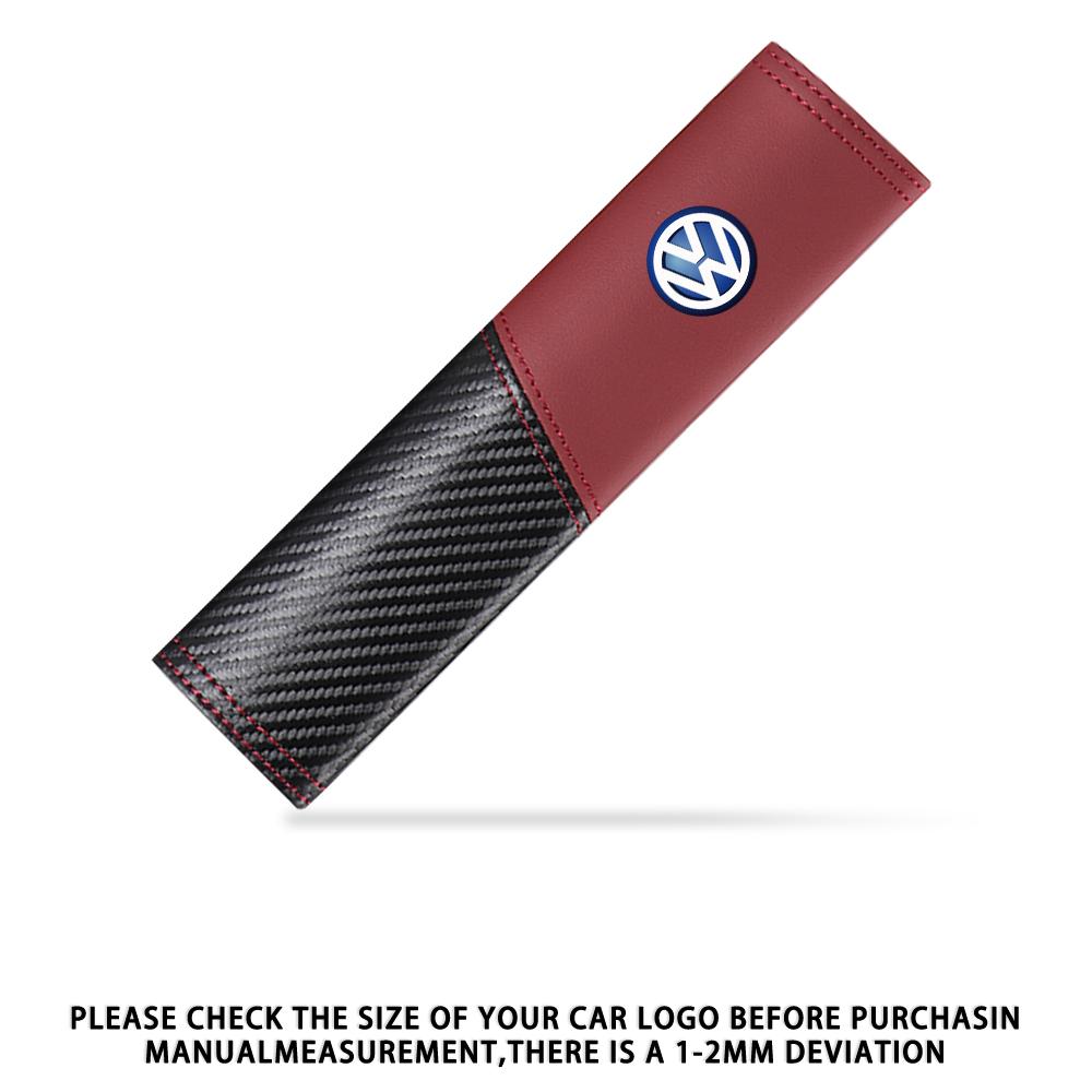 Car Interior Carbon Fiber Seat Belt Shoulders Pads Covers Accessories For Volkswagen VW Golf R GTI Jetta Rline Passat Taigo MK4 zg4