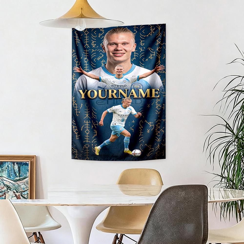 Haaland Custom Your Name Wall Decor Tapestry Art For Pet Memorial Birthdaywedding Party Backdrop Family Gift