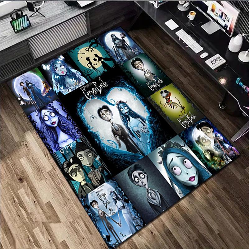 1Pc Corpse Bride Print Rug - Computer Chair Area Rug home decoration Carpet For Living Room Bedroom Flooring Mat