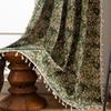 Imaqi Yun Green Monet Oil Painting Semi-Blackout Retro French Curtains