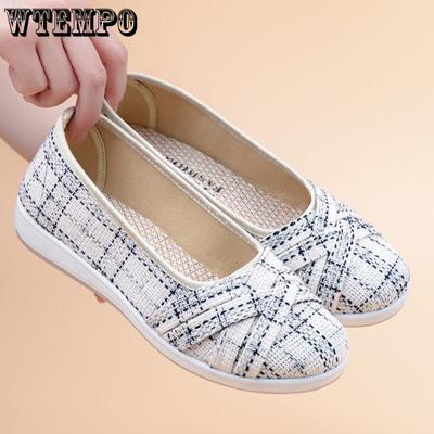 Тканевые туфли на плоской подошве, женские туфли с открытым носком, дышащая мягкая подошва, простая повседневная рабочая обувь, обувь для мам