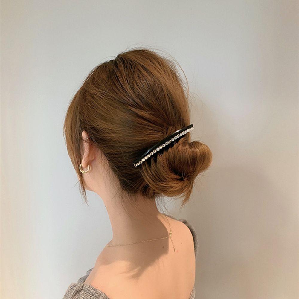 Elegent Teeth Hair Clip Hair Fold Wrap Pearl Hair Combs Sequins Hair Bun Maker Headpieces Hairpins