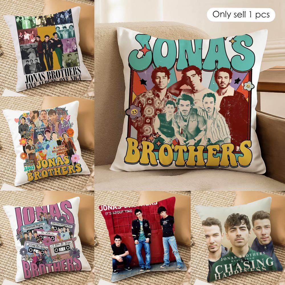 JJonas BBrothers Cushion Cover Soft Plush Fabric DoubleSided Printed Cushion Covers for All Seasons Home Decor