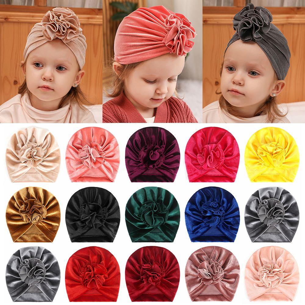 Головной убор Детская больничная шапочка Детские повязки на голову Детские бархатные тюрбаны Теплые шапочки