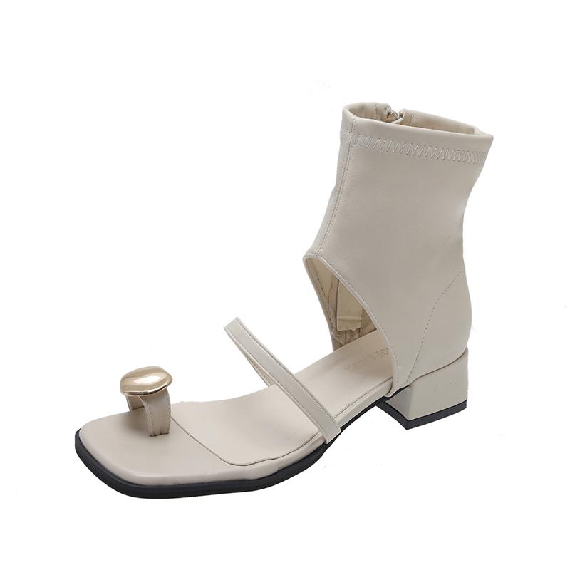 Модные женские босоножки с застежкой-молнией, классные ботинки, летняя мода 2024 года, дизайнерские шлепанцы с открытым носком, туфли-лодочки Zapatos Mujer