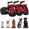 4pcs Waterproof Dog Shoes Outdoor Hiking Anti-Slip Rain Boots Reflective for Medium Large Pet Sports Training Breathable Shoes