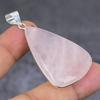 Подвеска из натурального розового кварца из стерлингового серебра 925 пробы 2,09 дюйма Z2d40