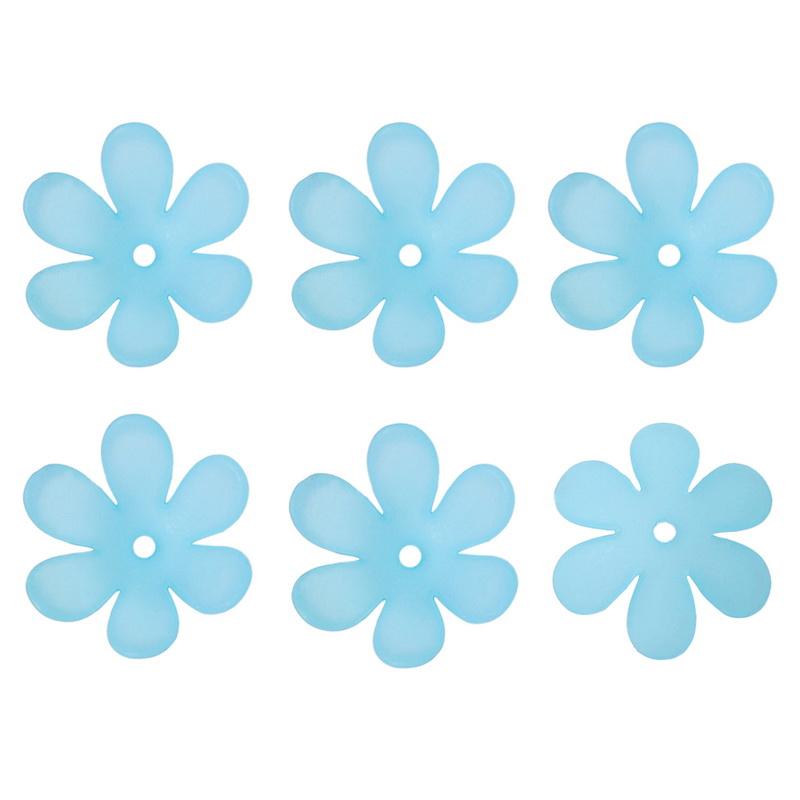 50 шт. акриловые бусины матовые однотонные шестилепестковые цветочные аксессуары для DIY ожерелье браслет серьги изготовление ювелирных изделий