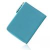 Bifold Wallet Cowhide Genuine Leather German Shrink Blue Men's GB-253