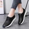 Women Platform Loafers Black Casual Leather Elevator Shoes Thick Sole Height Increase White Sneakers