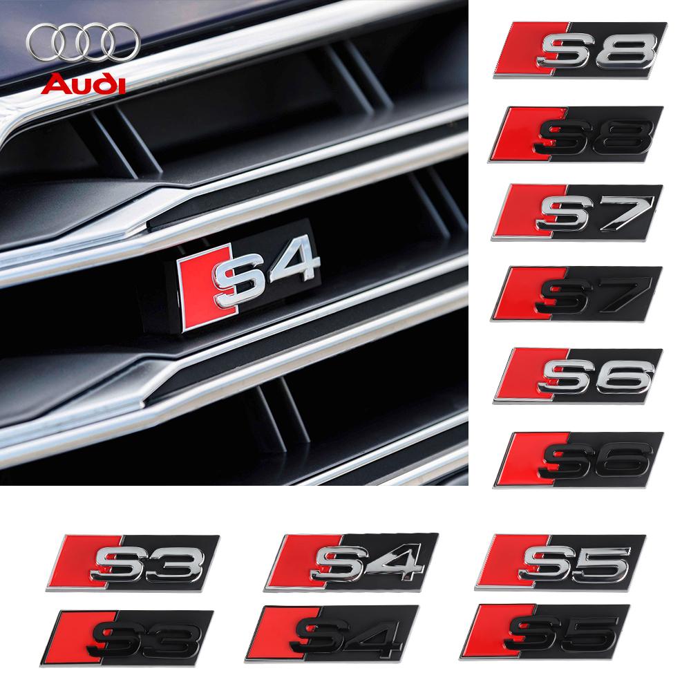 Для Audi RS3 3D ABS Хромированный Черный Логотип Решетка Значок Автомобиля Передняя Решетка Значок Декор Авто Аксессуар Для Audi S3 S4 S5 S6 S7 S8 RS3 RS4 RS5 RS6 RS7