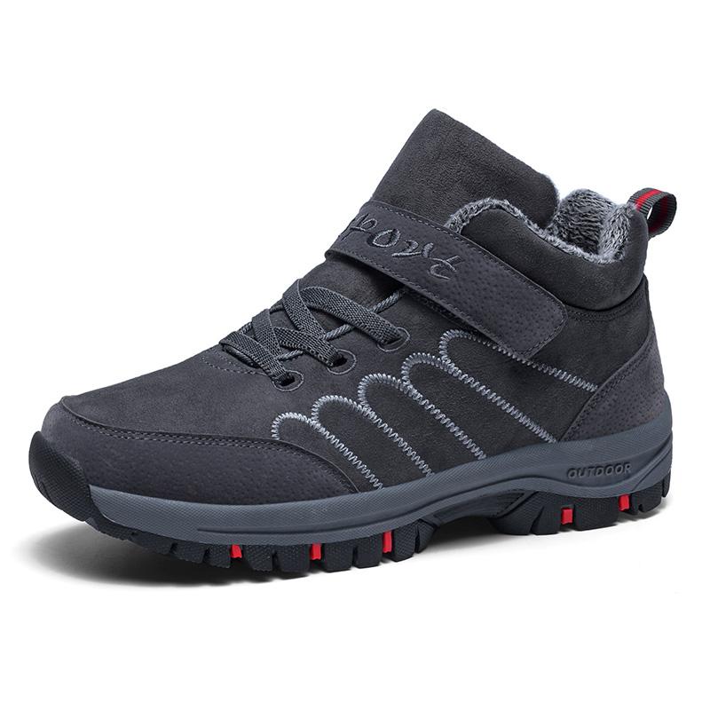 Winter Men Boots Women Waterproof Suede Warm Snow Boots Men Work Casual Shoes High-Top Non-Slip Ankle Platform Boots Men Size 48