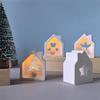 Christmas Decorations House Candle Holder Silicone Mold Nativity Series Theme Hollow House Mold Resin Casting Mold Near Year