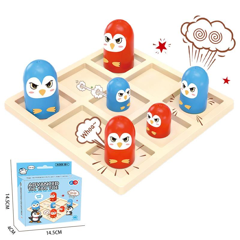 Мини Усовершенствованная Игра Крестики-Нолики Party Настольная Игра Головоломка Интерактивные Игры для Семейной Битвы Соревнования Настольные Игры Подарок на День Рождения
