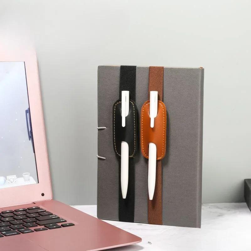 1 шт., винтажный простой чехол для карандашей из искусственной кожи с резиновой эластичной пряжкой, держатель для ручки, блокнота, зажим для ручки, портативная канцелярская сумка для ручек