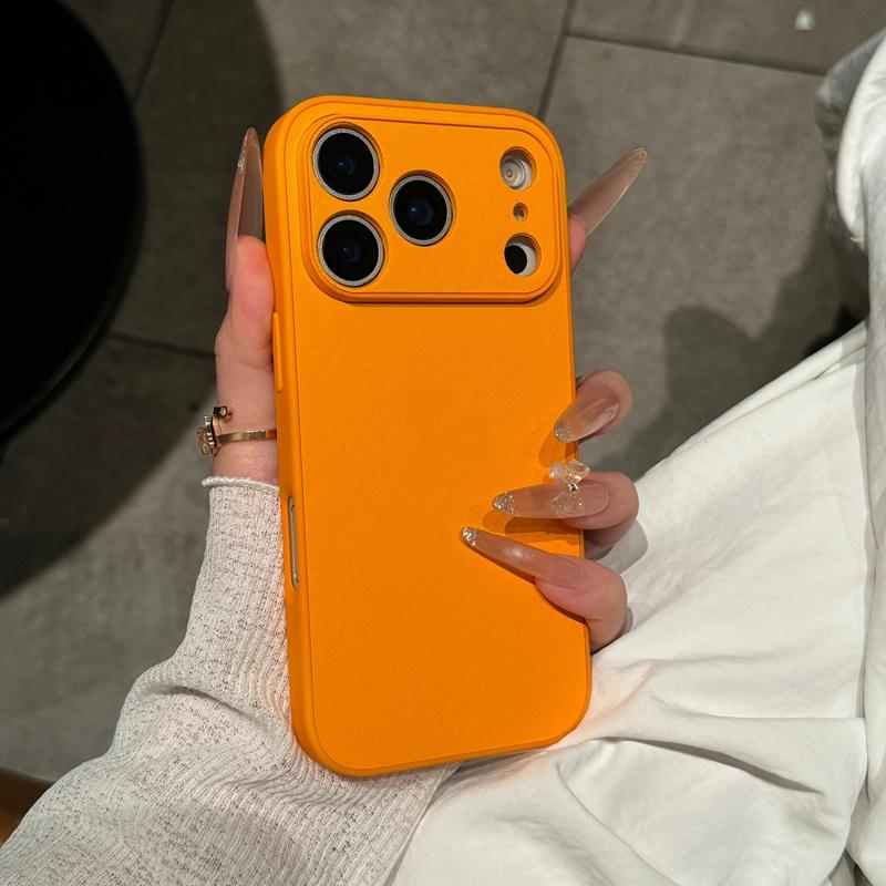 Роскошный матовый простой чехол из кожи для iPhone 11 12 13 14 15 16 17 Pro Max Plus Air с противоударным бампером, задняя крышка