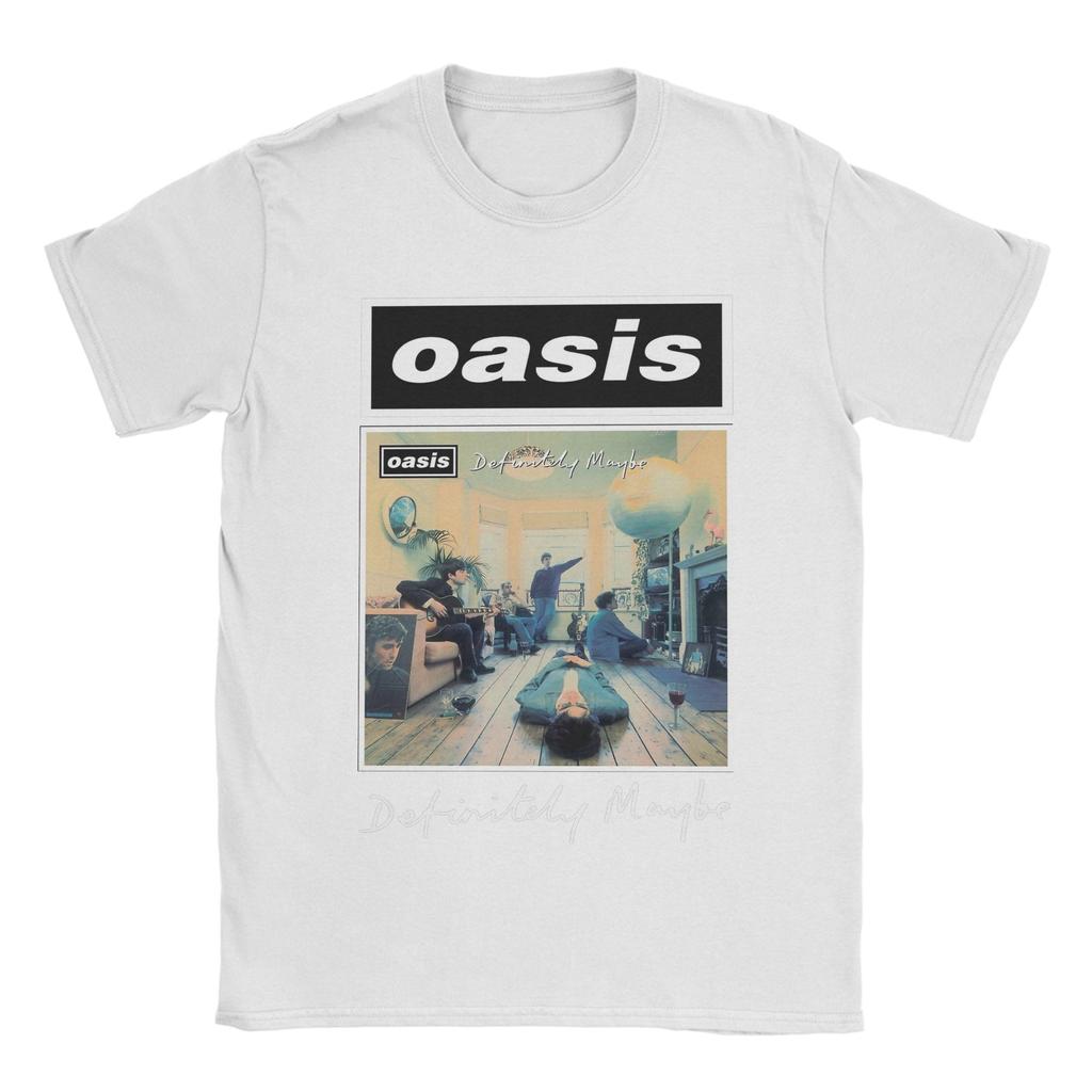 Oasi/s Рок-группа Футболки Мужские Чистый хлопок Веселая футболка Круглый вырез Минималистичные Определенно Футболки Топы с коротким рукавом Подарок на день рождения