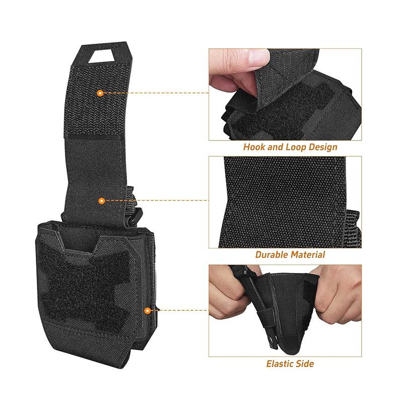 Handcuffs Pouch Molle Shackles Case Universal Handcuffs Holster Quick Release Standard Chain Cuffs Holder For Tactical Vest